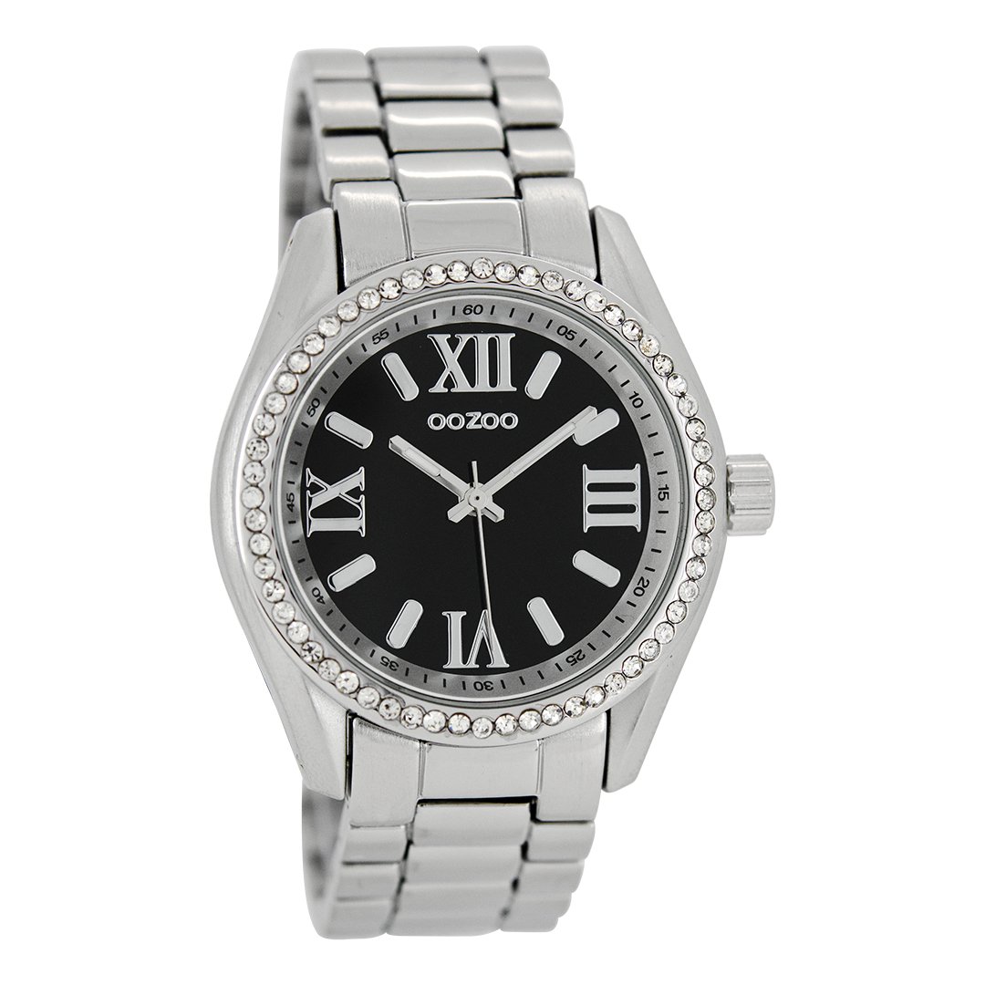 Silver coloured OOZOO watch with stainless steel bracelet - C5726